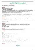 NR 507 Cardiovascular  2 (Latest 2024 / 2025) Questions and Answers (Verified Answers)