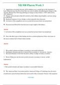 NR 508 Pharm Week 3  (Latest 2024 / 2025) Questions and Answers (Verified Answers)