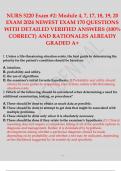 NURS 5220 Exam #2 Module 4, 7, 17, 18, 19, 20 EXAM 2024 NEWEST EXAM 170 QUESTIONS WITH DETAILED VERIFIED ANSWERS (100% CORRECT) AND RATIONALES /ALREADY GRADED A+ NURS 5220 TEST 2 EXAM 2024 NEWEST EXAM 
