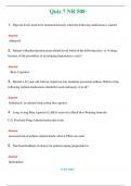 Quiz 7 NR 508  (Latest 2024 / 2025) Questions and Answers (Verified Answers)