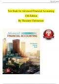 Test bank Advanced Financial Accounting 13th Edition by Theodore||All 20 Chapters Fully Covered||Latest 2024