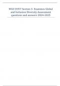 WGU D357 Section 3- Examines Global and Inclusion Diversity Assessment questions and answers 2024-