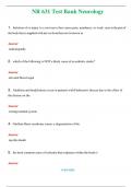 NR 631 Test Bank Neurology  (Latest 2024 / 2025) Questions and Answers (Verified Answers)