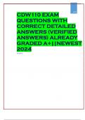 CDW110 EXAM QUESTIONS WITH CORRECT DETAILED ANSWERS (VERIFIED ANSWERS) ALREADY GRADED A+||NEWEST 2024