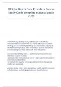 BLS for Health Care Providers Course Study Cards complete material guide 2024