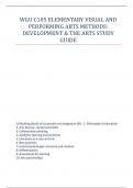 WGU C105 ELEMENTARY VISUAL AND PERFORMING ARTS METHODS DEVELOPMENT &