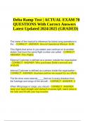 Delta Ramp Actual Exam Questions With Correct Answers, Latest Updated 2024/2025 (GRADED)