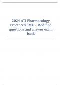2024 ATI Pharmacology Proctored CME – Modified questions and answer exam bank