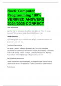 BEST REVIEW Nocti: Computer Programming 100%  VERIFIED ANSWERS  2024/2025 CORRECT 