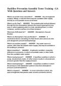 Backflow Prevention Assembly Tester Training - GA With Questions and Answers, Backflow Prevention Assembly Tester Training Exam 2024, Backflow Prevention Practice Exam 2024 Questions and Verified Answers & Backflow Prevention Practice Exam Questions and A