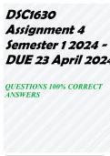 DSC1630 Assignment 4 Semester 1 2024 - DUE 23 April 2024