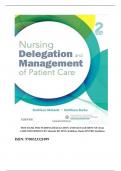 TEST BANK FOR NURSING DELEGATION AND MANAGEMENT OF PATIENT CARE 2ND EDITION BY MOTACKI RN MSN KATHLEEN BURKE RN PHD