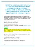 NIGHTINGALE BSN 266 HESI MED SURG  EXAM 2024-2025 WITH 100 REAL EXAM  QUESTIONS AND 100% CORRECT  ANSWERS WITH RATIONALES ALREADY  GRADED A+/ BSN 266 HESI MED SURG  PRACTICE EXAM VERSION 1 (NEW!!)