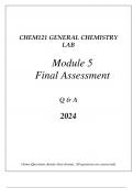 CHEM121 GENERAL CHEMISTRY LAB MODULE 5 COMPREHENSIVE FINAL ASSESSMENT REVIEW 