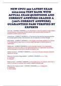 NEW CPCU 552 LATEST EXAM 2024-2025 TEST BANK WITH ACTUAL EXAM QUESTIONS AND CORRECT ANSWERS GRADED A (100% CORRECT ANSWERS) GUARANTEED PASS VERIFIED BY EXPERTS