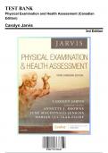 Test Bank: Physical Examination and Health Assessment 3rd Edition by Jarvis | Ch. 1-31| 9781771721493|with Rationales