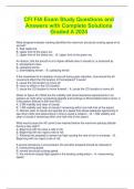 CFI FIA Exam Study Questions and Answers with Complete Solutions Graded A 2024