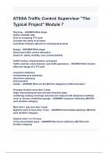 ATSSA Traffic Control Supervisor "The Typical Project" Module 7 Exam Questions and Answers 2024( A+ GRADED 100% VERIFIED).