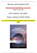 Basisboek Bedrijfseconomie 13e druk Koetzier (DOC1) Complete samenvatting (DOC2) Oefentoets 2025 (DOC3) Moeilijk tentamen echte toets 2024