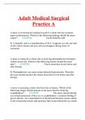 Adult Medical Surgical Practice A