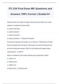 ITC 235 Final Exam MC Questions and Answers 100% Correct | Graded A+