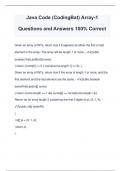 Java Code (CodingBat) Array-1 Questions and Answers 100% Correct