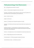 Pathophysiology Rasmussen Exam Questions With Complete Answers!!
