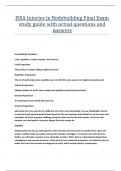 ISSA Injuries in Bodybuilding Final Exam study guide with actual questions and answers