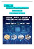 TEST BANK For Operations and Supply Chain Management, 11th Edition by (Roberta S. Russell, 2024) Verified Chapters 1 - 17, Complete Newest Version