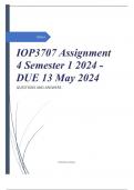 IOP3707 Assignment 4 Semester 1 2024 - DUE 13 May 2024