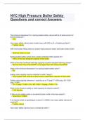 NYC High Pressure Boiler Safety Questions and correct Answers.