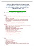 MARYVILLE NURS 612(ADVANCED HEALTH ASSESSMENT) EXAM 3 STUDY GUIDE / QUESTIONS WITH VERIFIED CORRECT ANSWERS LATEST UPDATE 2024/A+RATED