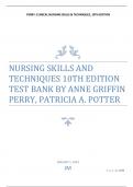  PERRY: CLINICAL NURSING SKILLS & TECHNIQUES, 10TH EDITION TEST BANK