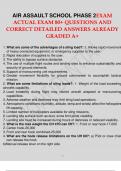 AIR ASSAULT SCHOOL PHASE 2EXAM ACTUAL EXAM 80+ QUESTIONS AND CORRECT DETAILED ANSWERS