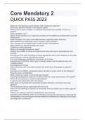 Core Mandatory 2 QUICK PASS 2023