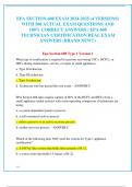 EPA SECTION 608 EXAM 2024-2025 (4 VERSIONS)  WITH 500 ACTUAL EXAM QUESTIONS AND  100% CORRECT ANSWERS / EPA 608  TECHNICIAN CERTIFICATION REAL EXAM  ANSWERS (BRAND NEW!!)