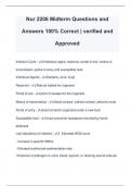 Nur 2206 Midterm Questions and Answers 100% Correct | verified and Approved