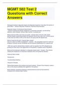 Bundle For  MGMT 582 Study Questions with Correct Answers