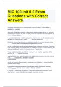 Bundle For  MIC 102 Final Exam Questions with Correct Answers