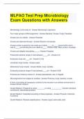 MLPAO Test Prep Microbiology Exam Questions with Answers