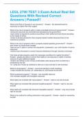 LEGL 2700 TEST 3 Exam Actual Real Set Questions With Revised Correct Answers | Passed!!