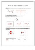 CHEM 233 GENERAL ORGANIC CHEMISTRY FALL FINAL EXAM Q & A 2023