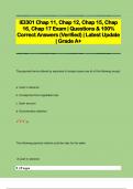 IEI301 Chap 11, Chap 12, Chap 15, Chap  16, Chap 17 Exam | Questions & 100%  Correct Answers (Verified) | Latest Update  | Grade A+ 