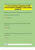 LI / LE Course Exam/ License Instructor / License Examiner | Questions & 100%  Correct Answers (Verified) | Latest Update  | Grade A+