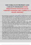 NEW YORK STATE PROPERTY AND CASUALTY INSURANCE EXAM 100 QUESTIONS WITH VERIFIED ANSWERS 2024