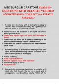 MED SURG ATI CAPSTONE EXAM 40+ QUESTIONS WITH DETAILED VERIFIED ANSWERS (100% VERIFIED AND GRADED A+