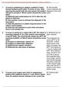 NUR 210 COMP PREDICTOR B EXAM QUESTIONS AND ANSWERS I ALREADY GRADED A+