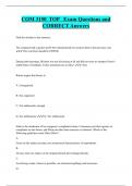 COM 3150 TOP Exam Questions and  CORRECT Answers