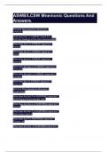 ASWB/LCSW Mnemonic Questions And Answers.