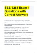 Bundle For SBB Exam Questions and Answers All Correct